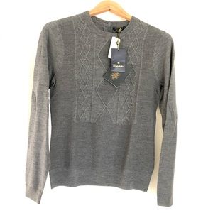 NWT Brooks Brothers Grey Med 💯 Cashmere Sweater